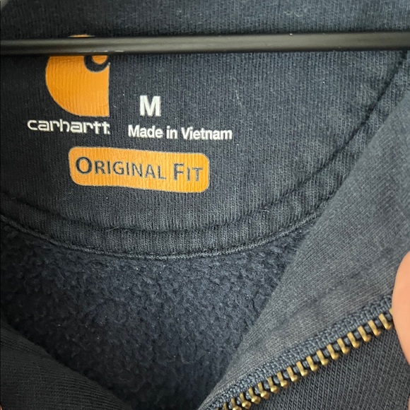 Carhartt Men's Navy Zip-Up Sweater Sz M - Picture 2 of 5